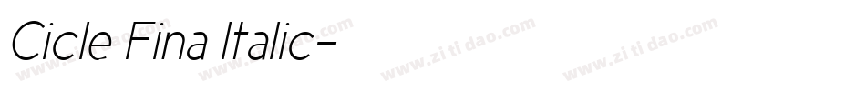 Cicle Fina Italic字体转换